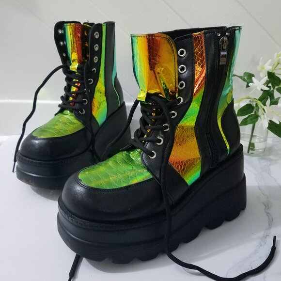 Snake Punk Platform Boots - Picture 5 of 6